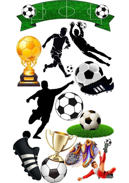 Futbol Sticker Telefon Laptop Notebook Tablet Defter Matara Stiker Etiket ST1389