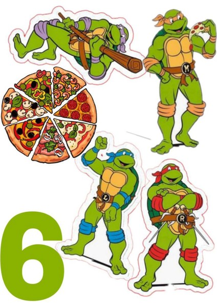 Ninja Kaplumbağalar Sticker Telefon Laptop Notebook Tablet Defter Matara Stiker Etiket ST1115