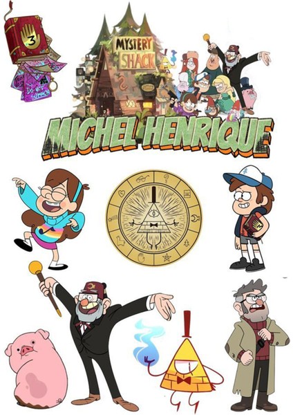 Gravity Falls Sticker Telefon Laptop Notebook Tablet Defter Matara Stiker Etiket ST761