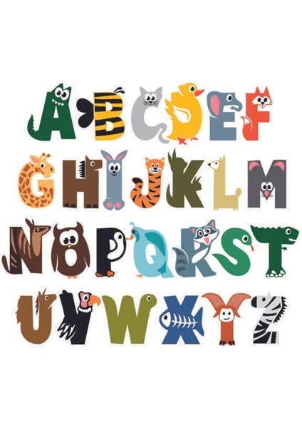 Harf Sticker Telefon Laptop Notebook Tablet Defter Matara Stiker Etiket ST1484