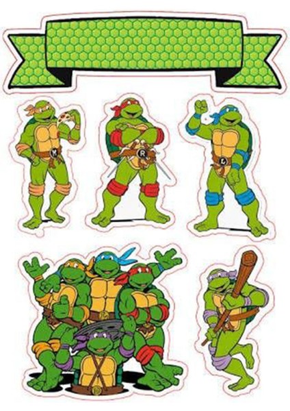 Ninja Kaplumbağalar Sticker Telefon Laptop Notebook Tablet Defter Matara Stiker Etiket ST620
