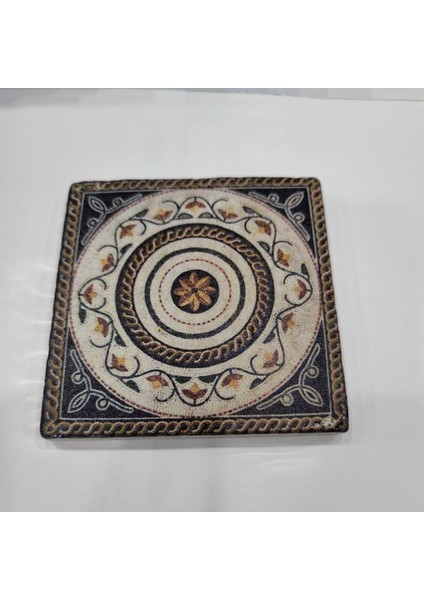 Doğal Taş Figürlü Banyo Gider Kapağı Süsü 10X10 cm
