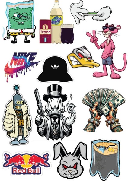 Popüler Sticker Telefon Laptop Notebook Tablet Defter Matara Stiker Etiket ST1045
