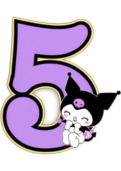 Kuromi Sticker Telefon Laptop Notebook Tablet Defter Matara Stiker Etiket ST1566