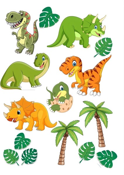 Baby Dino Sticker Telefon Laptop Notebook Tablet Defter Matara Stiker Etiket ST454