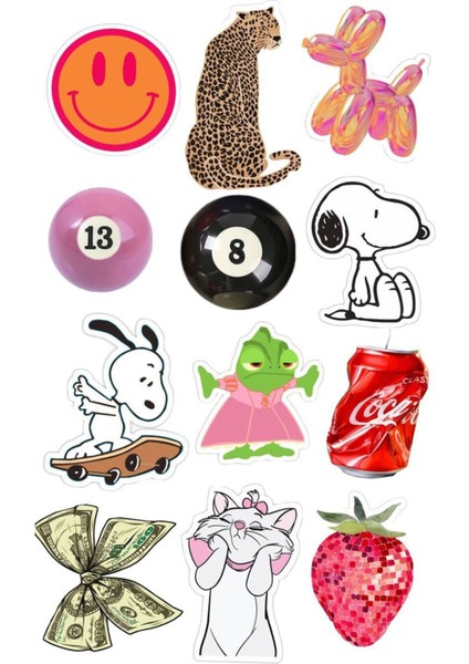 Y2K Sticker Telefon Laptop Notebook Tablet Defter Matara Stiker Etiket ST1727