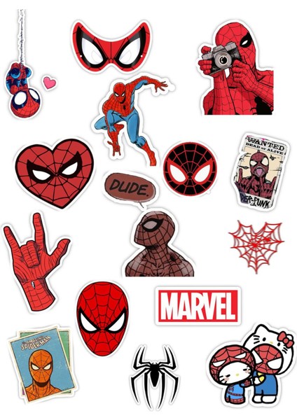 Marvel Sticker Telefon Laptop Notebook Tablet Defter Matara Stiker Etiket ST722