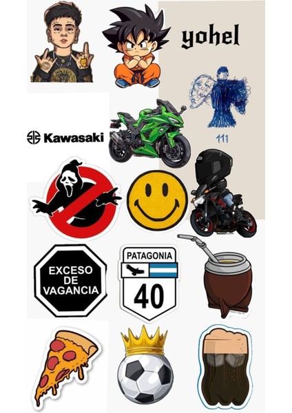 Y2K Sticker Telefon Laptop Notebook Tablet Defter Matara Stiker Etiket ST1668