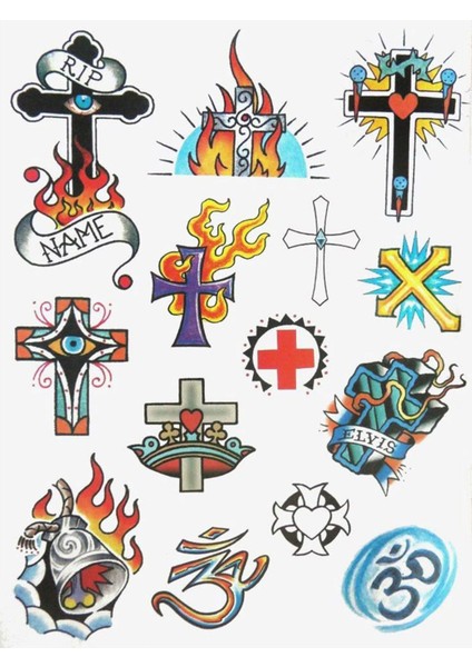 Haç Sticker Telefon Laptop Notebook Tablet Defter Matara Stiker Etiket ST1714