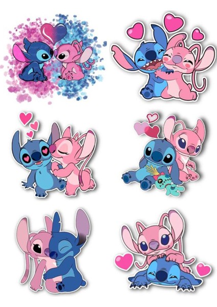 Lilo ve Stitch Sticker Telefon Laptop Notebook Tablet Defter Matara Stiker Etiket ST233