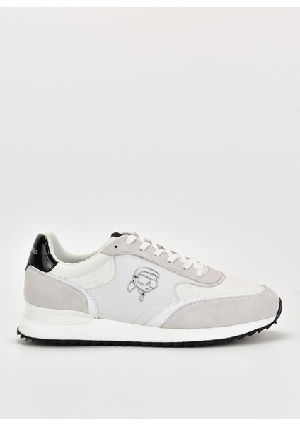 Beyaz-Siyah Erkek Deri Sneaker Velocıtor Iı Karl Nft Lo Lace