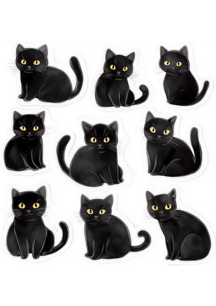 Kedi Sticker Telefon Laptop Notebook Tablet Defter Matara Stiker Etiket ST1615
