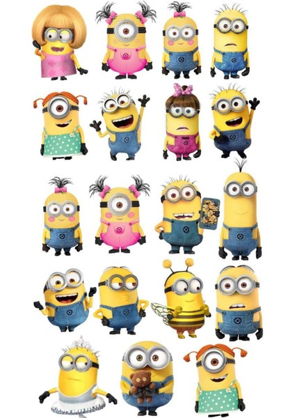 Minions Sticker Telefon Laptop Notebook Tablet Defter Matara Stiker Etiket ST630