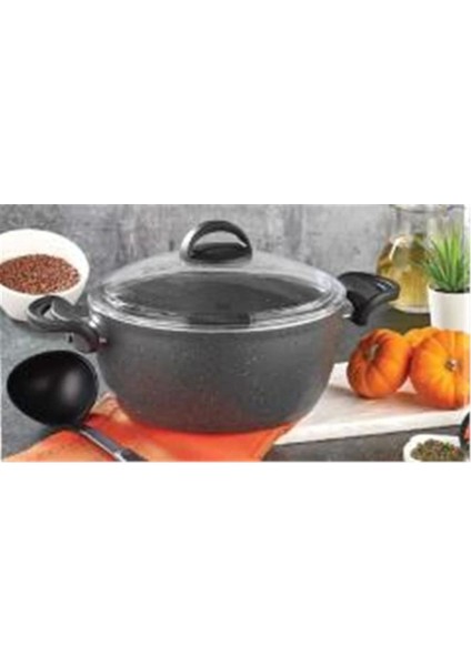 Derin Granit Tencere 26 cm Gri ZK-038