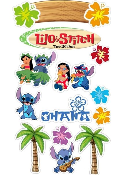 Lilo ve Stitch Sticker Telefon Laptop Notebook Tablet Defter Matara Stiker Etiket ST883