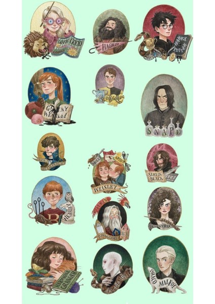 Harry Potter Sticker Telefon Laptop Notebook Tablet Defter Matara Stiker Etiket ST777
