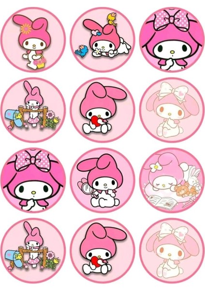 My Melody Sticker Telefon Laptop Notebook Tablet Defter Matara Stiker Etiket ST613
