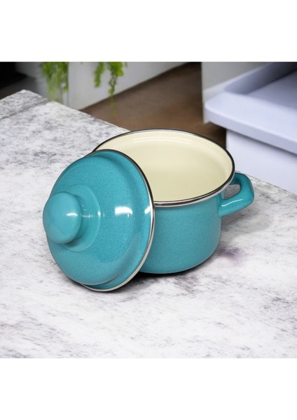Mini Emaye Tencere, Sos ve Yumurta Haşlama, 12CM, 900ML, Turkuaz fiyatları