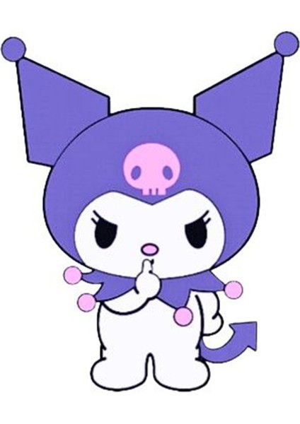 Kuromi Sticker Telefon Laptop Notebook Tablet Defter Matara Stiker Etiket ST1425