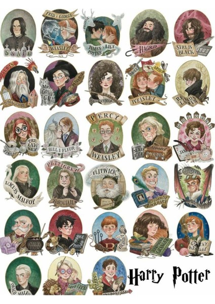 Harry Potter Sticker Telefon Laptop Notebook Tablet Defter Matara Stiker Etiket ST759