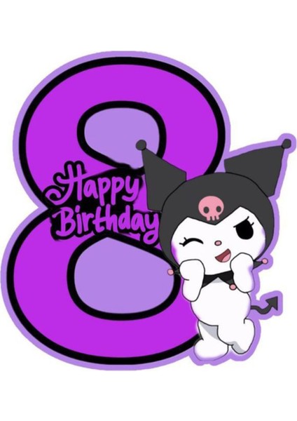 Kuromi Sticker Telefon Laptop Notebook Tablet Defter Matara Stiker Etiket ST1592