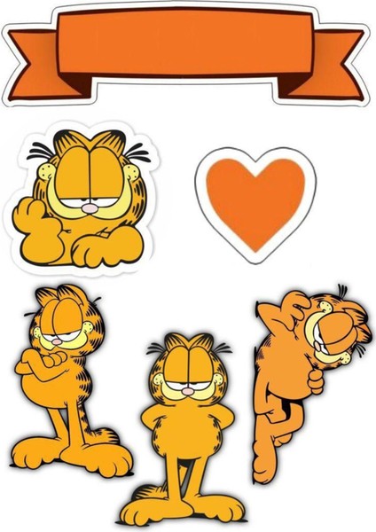 Garfield Sticker Telefon Laptop Notebook Tablet Defter Matara Stiker Etiket ST1083
