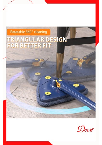 Kendinden Sıkmalı Üçgen Mop, Mikrofiber Bezli, Cam ve Yüzey Temizleme Paspası fırsatları