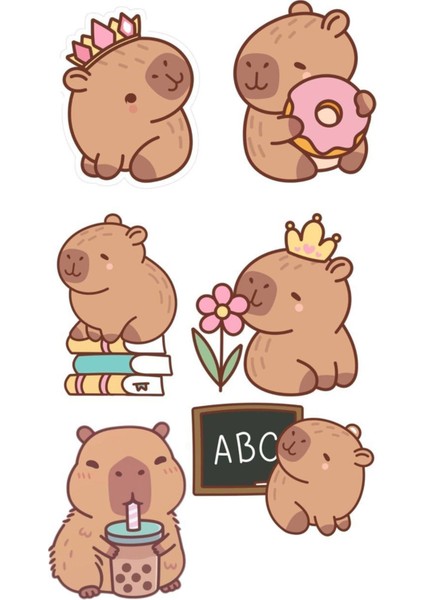Capybara Sticker Telefon Laptop Notebook Tablet Defter Matara Stiker Etiket ST1765