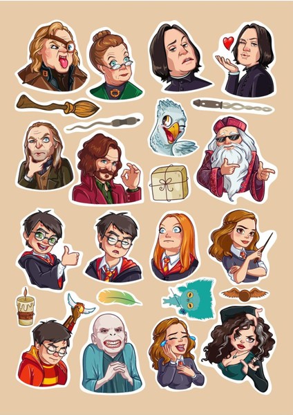 Harry Potter Sticker Telefon Laptop Notebook Tablet Defter Matara Stiker Etiket ST742