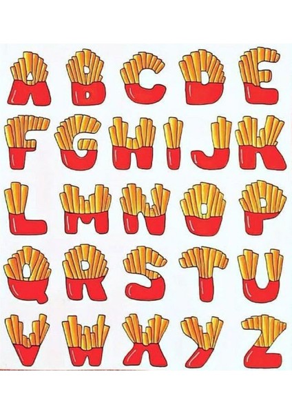 Harf Sticker Telefon Laptop Notebook Tablet Defter Matara Stiker Etiket ST1571