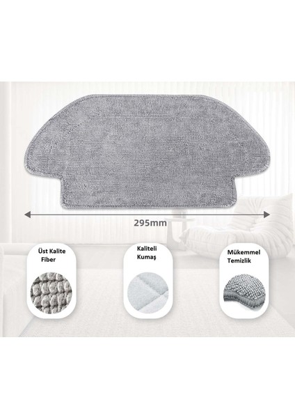 Gri Renkli Xiaomi S12 Uyumlu 4 Adet Mop Paspas Silme Bezi modelleri