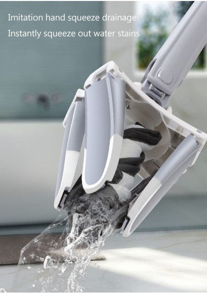 360 Derece Dönebilen Kendinden Sıkmalı x Mop, 2 Bezli, Pratik ve Temiz Kullanım