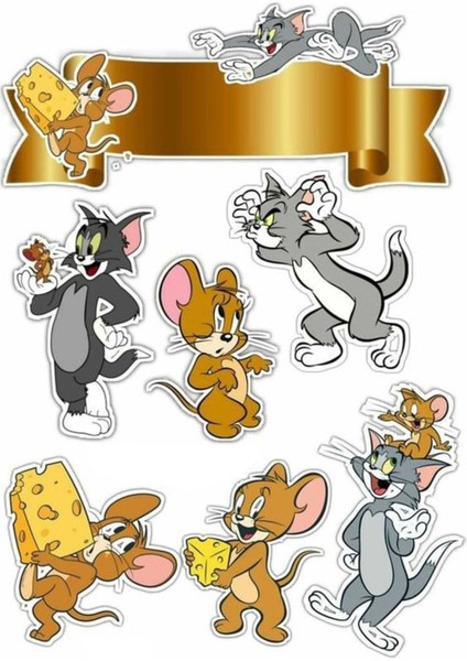 Tom And Jerry Sticker Telefon Laptop Notebook Tablet Defter Matara Stiker Etiket ST662