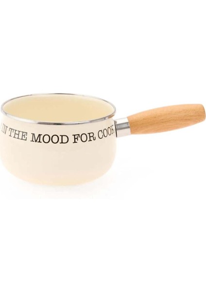 Krem Renk Emaye Sos Tavası 14 Cm, Şık ve Dayanıklı Mutfak Gereci