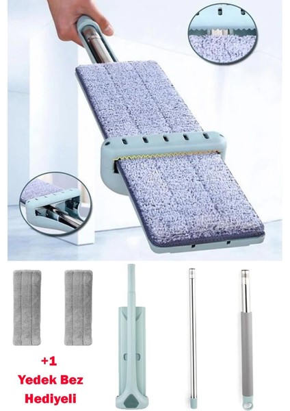 Kendinden Sıkmalı Handy Mop, Kovasız Tablet Mop ve Yedek Bez Hediyeli