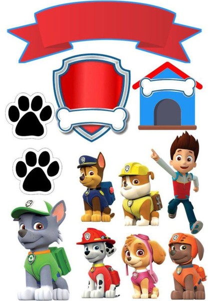 Paw Patrol Sticker Telefon Laptop Notebook Tablet Defter Matara Stiker Etiket ST693