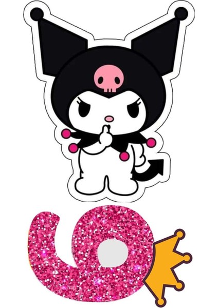 Kuromi Sticker Telefon Laptop Notebook Tablet Defter Matara Stiker Etiket ST1590