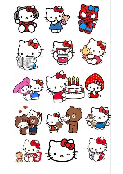 Hello Kitty Sticker Telefon Laptop Notebook Tablet Defter Matara Stiker Etiket ST697
