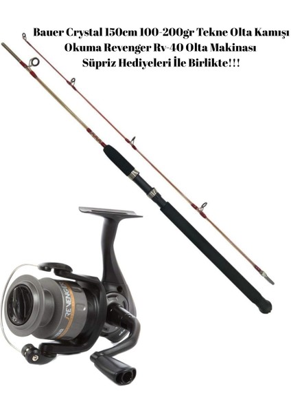 Crystal 150CM Revenger Rv-40 (Sürpriz Hediyeli) Tekne Olta Takımı