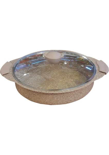 Sağlam ve Şık Granit Karnıyarık 28 Cm, Kahve Rengi, Çok Amaçlı Kullanım