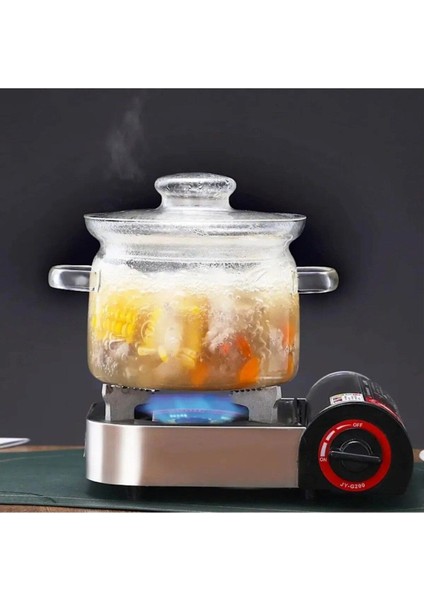 1.5 Lt Ocak Üstü Isıya Dayanıklı Şeffaf Cam Tencere Beyaz fırsatları