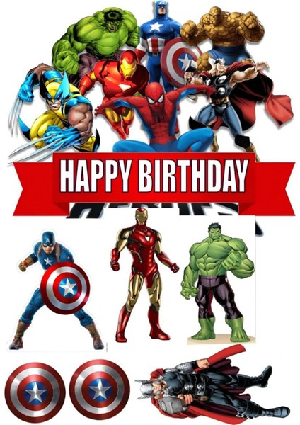 Marvel Sticker Telefon Laptop Notebook Tablet Defter Matara Stiker Etiket ST682