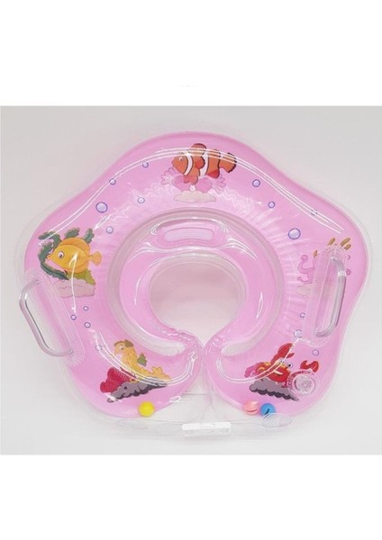 Çocuklar Için 37 cm Pembe Emniyetli Havuz Boyun Simidi