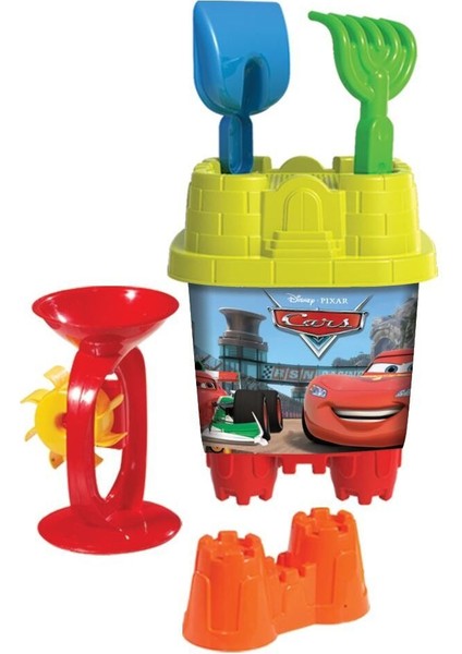 Renkli Arabalar Büyük Boy Kale Kova Takımı, Eğlenceli ve Şık Çocuk Seti