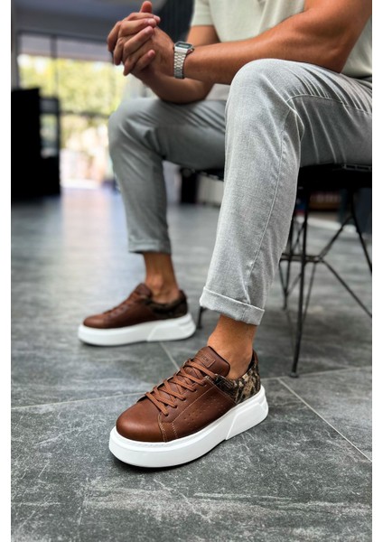 J145 Sauerbergg Ortopedik Taban Günlük Cilt Erkek Sneaker Spor Ayakkabı Cbt Taba fiyatları