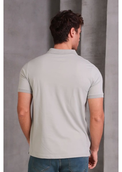 Erkek Slim Fit Pamuklu Yumuşak Doku Nefes Alan Kumaş Yakalı Tişört fiyatları