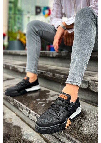 J067 Warrem Ortopedik Taban Günlük Cilt Erkek Sneaker Spor Ayakkabı Cbst Siyah fırsatları