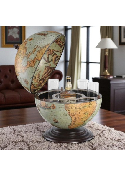 Retro Dünya Bar – Küçük Boy Dekoratif Mini Bar – 40x40x50 cm-JZ16BV– Dekoratif Obje ve Koleksiyonluk Model fiyatları