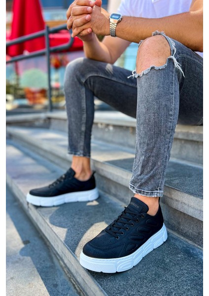 J105 Cronus Ortopedik Taban Günlük Cilt Erkek Sneaker Spor Ayakkabı Cbt Siyah fiyatları