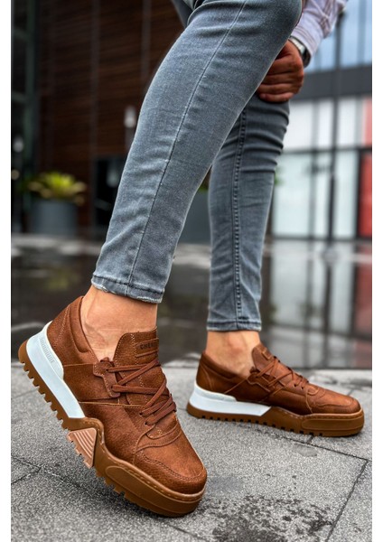 J067 Warrem Ortopedik Taban Günlük Cilt Erkek Sneaker Spor Ayakkabı Cbtt Taba fiyatları
